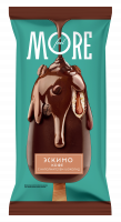 «Feel More» пломбир 12%  Кофе с топпингом Темный шоколад в шоколадной глазури эскимо  65г