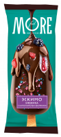 «Feel More» пломбир 12%  Ежевика с наполнителем Клубника-земляника в молочном шоколаде с цветным карамелизованным попкорном эскимо  70г